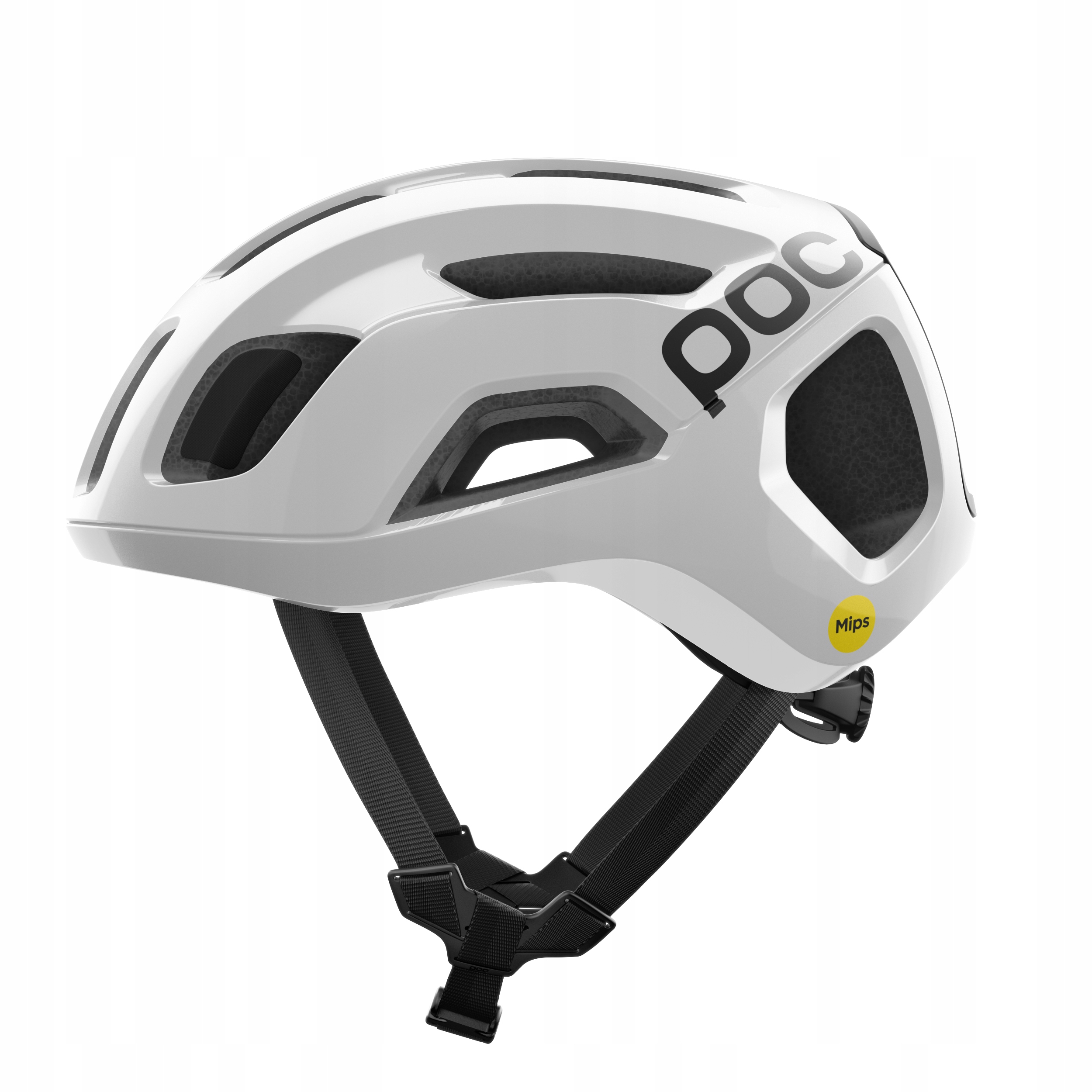 Kask rowerowy Poc Ventral Air Mips rozm. M 54-59 cm biały logo sezon 2026