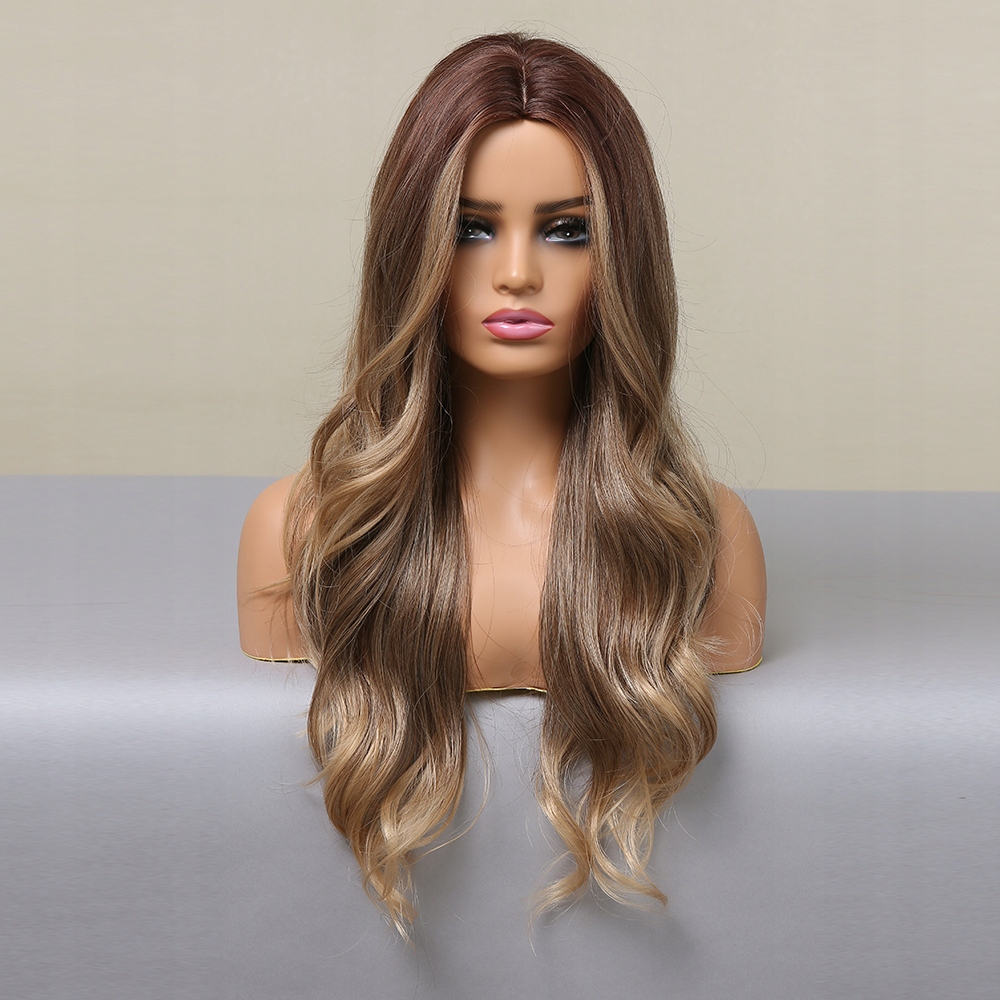 Přírodní hnědá paruka Chelsea vlnitá