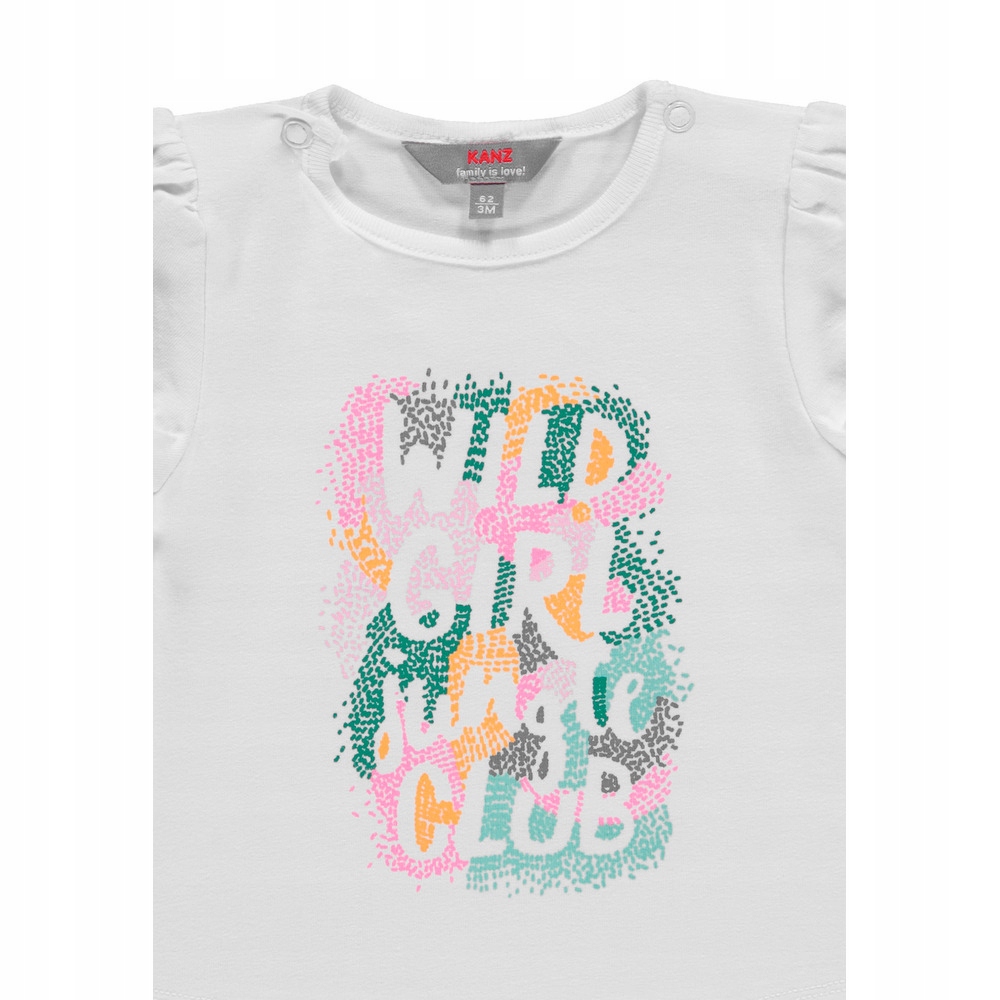 Dziewczęca bluzka z krótkim rękawem, r. 80 Marka Kanz