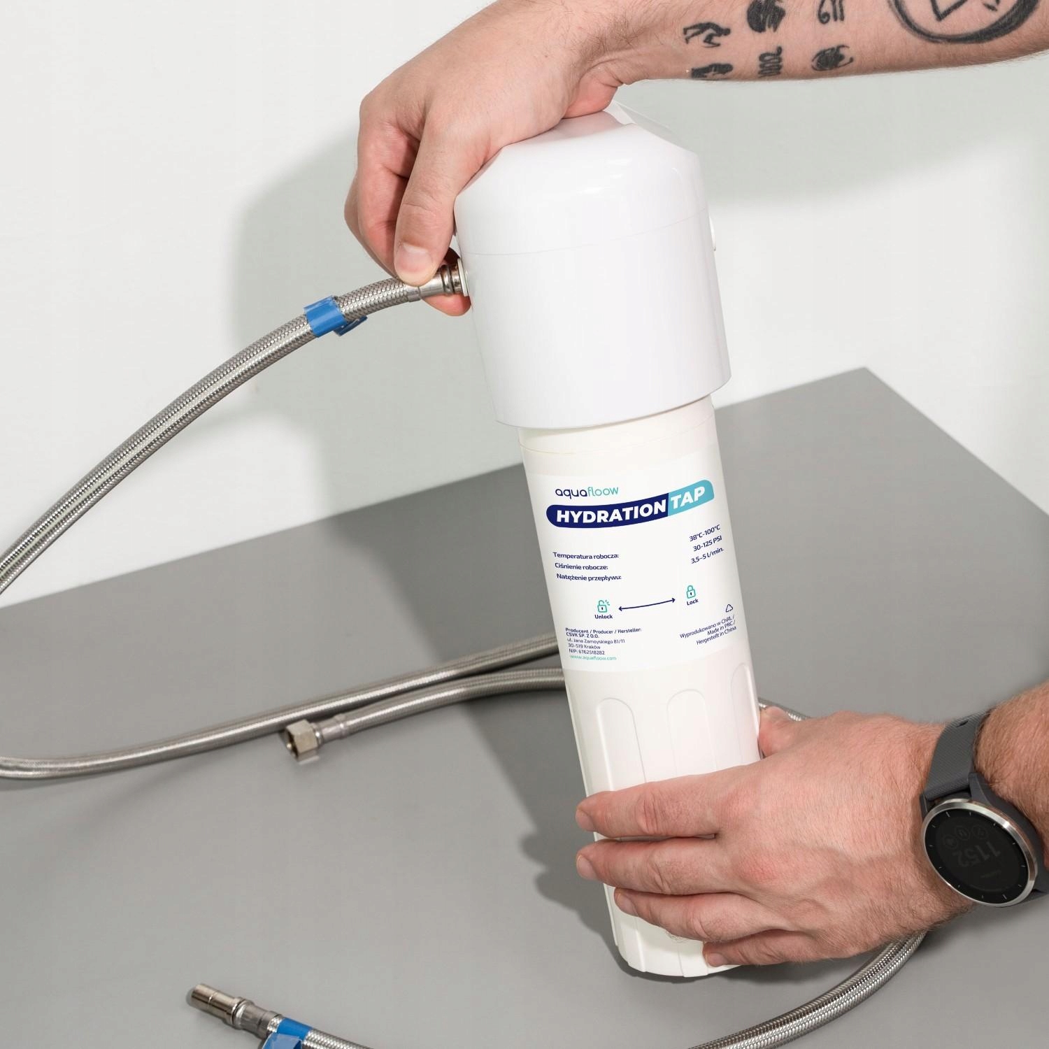 AquaFloow víz alatti szűrőrendszer + 28 cm-es álló konyhai csaptelep Gyártó kódja AF11_AF12