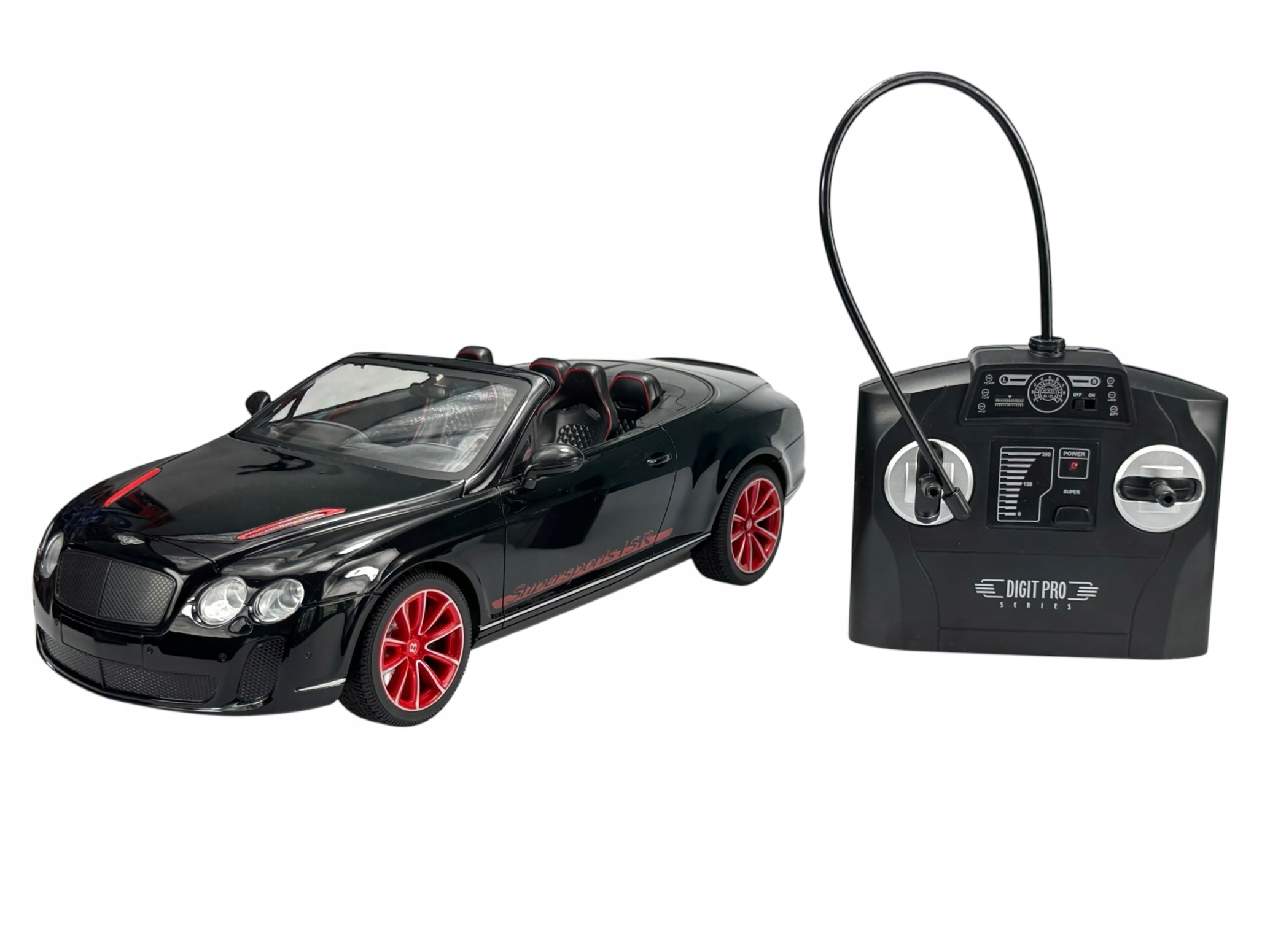 Alloy Car Bentley Continental Supersports Isr Czarny 1:14 R/c Sterowany