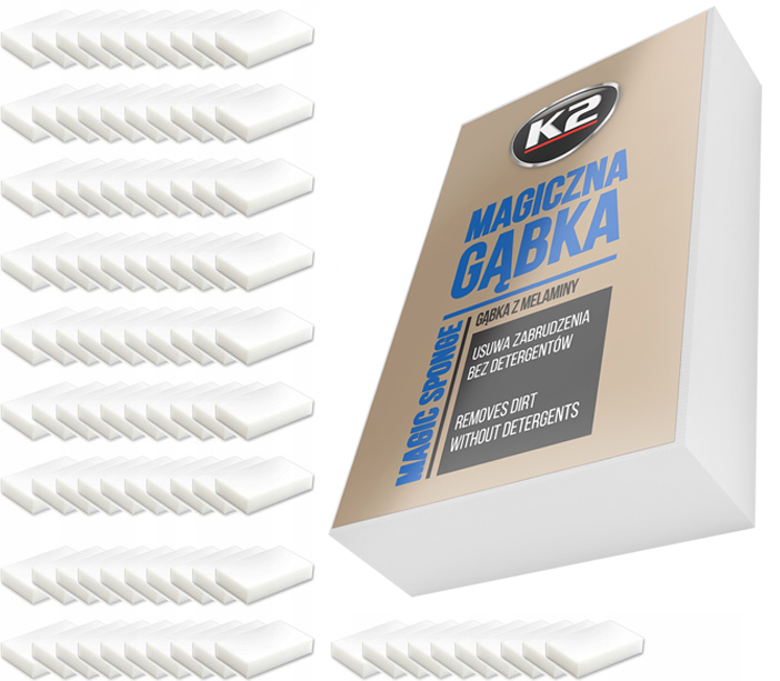 100x K2 MAGICZNA GĄBKA DO CZYSZCZENIA PLAM BRUDU