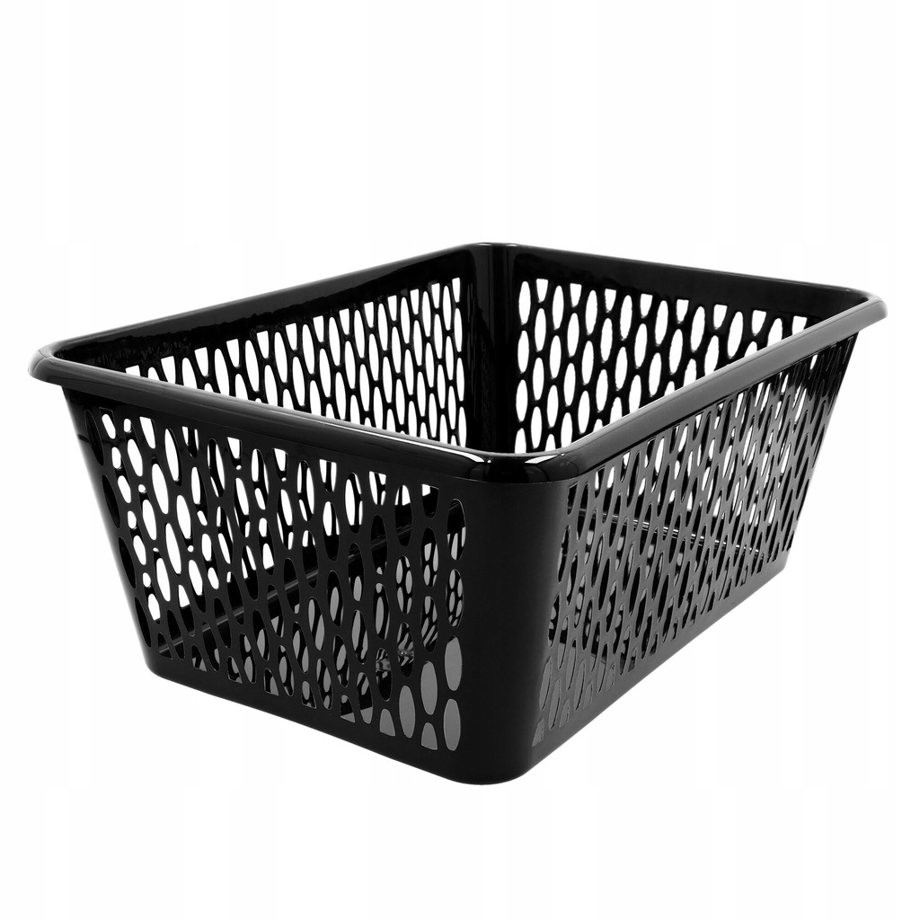 KOSZYK PLASTIKOWY ORGANIZER KAJA 3 30X20CM CZARNY