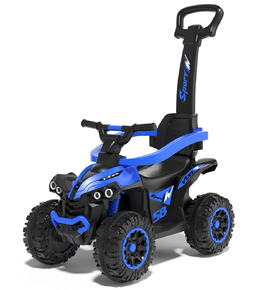 Baby mix Dziecięcy jeździk z rączką pchacz Quad Blue