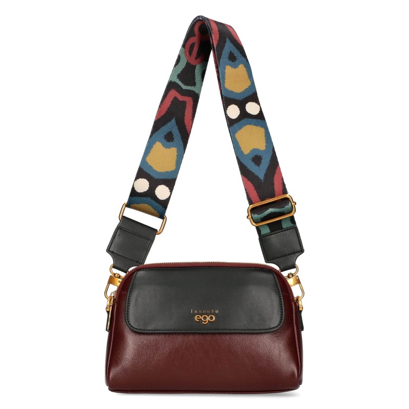 Dámská kabelka Přes Rameno Ego Malá Bordó Ekokůže 2 proužky ECR0041IN