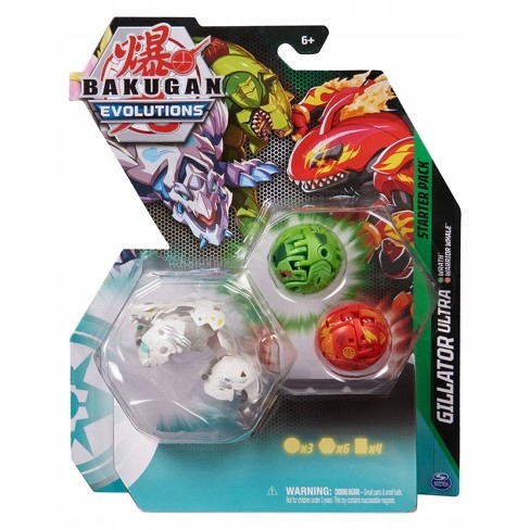 Bakugan Evolutions Zestaw Startowy Gillator Ultra Wrath Warrior Whale