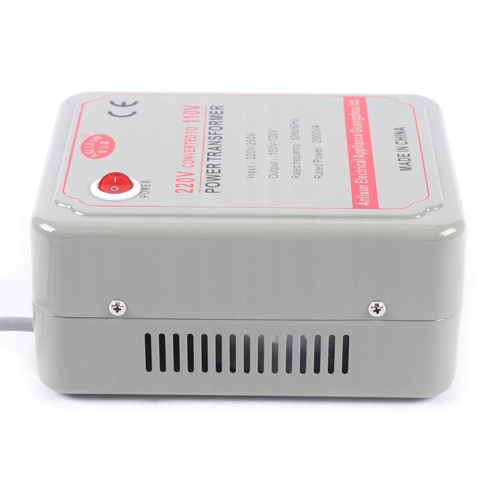 PRZETWORNICA TRANSFORMATORA MOCY 2000W 220V /100V Waga produktu z opakowaniem jednostkowym 7.15 kg