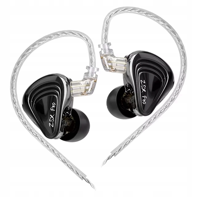 In-ear sluchátka do uší Kz Zsx Pro 5BA 1DD 10mm 12 Driver Hybridní HiFi