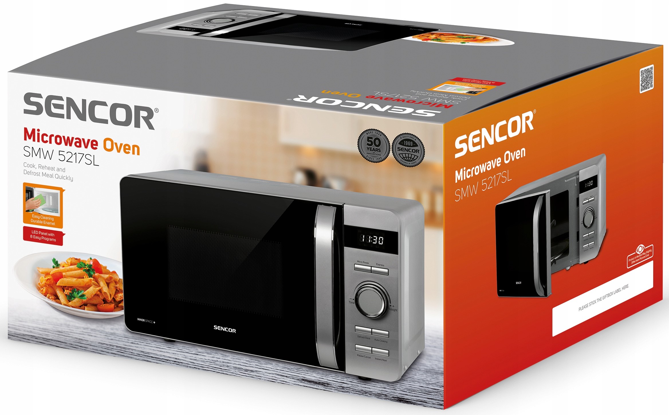 Kuchenka mikrofalowa wolnostojąca Sencor SMW5217SL Funkcje gotowania rozmrażanie