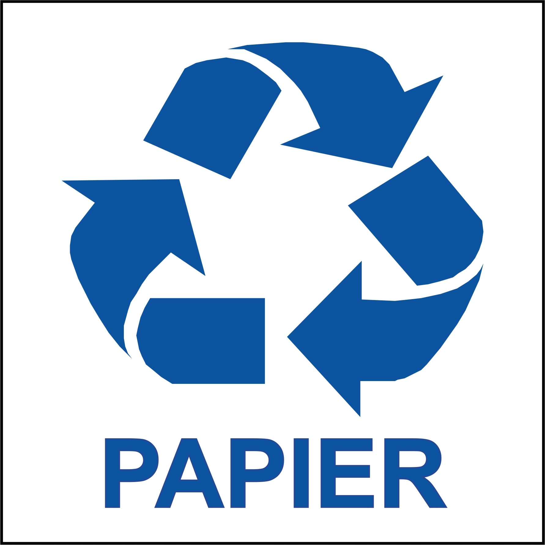 

Naklejki segregacja na kosze śmieci Papier 15x15cm