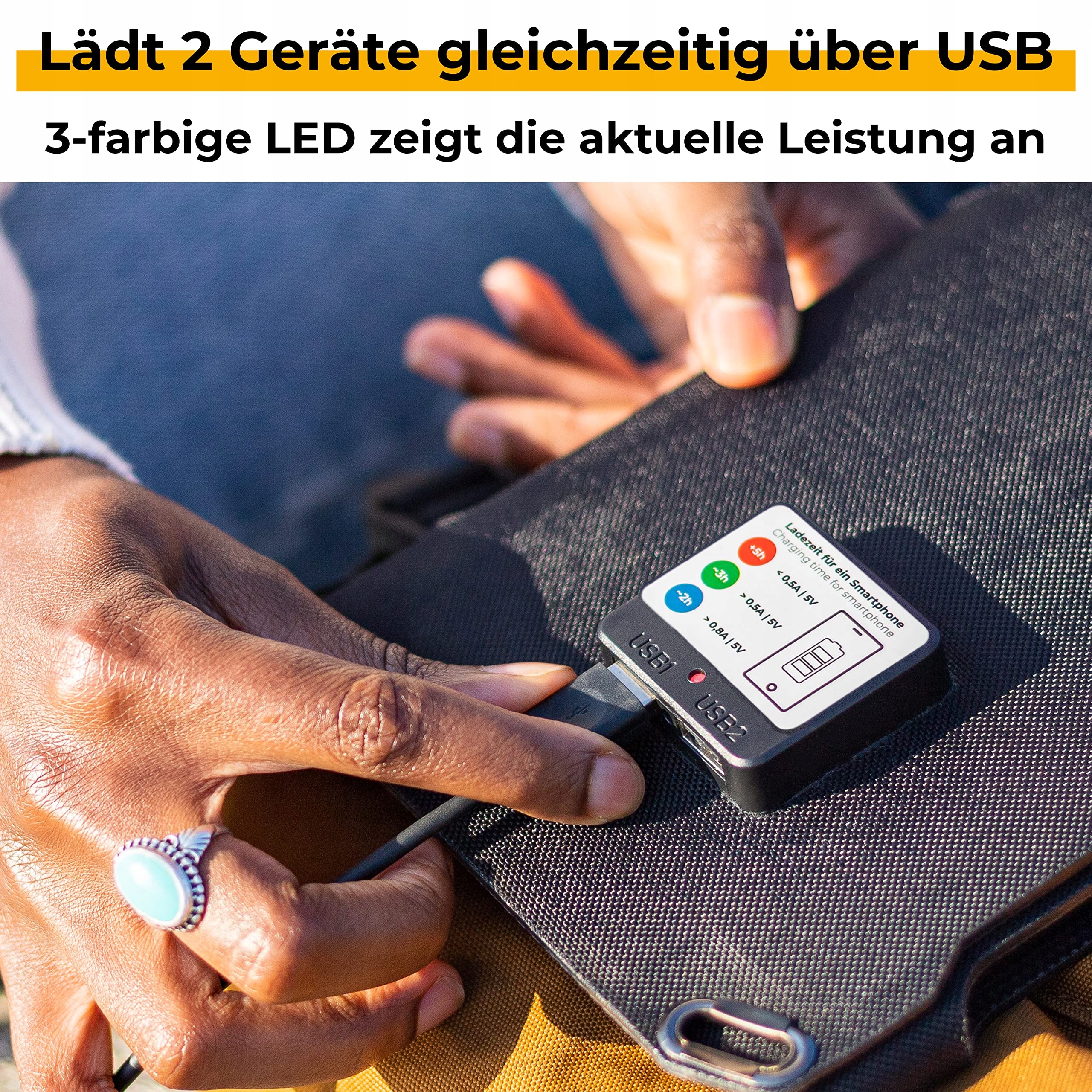 SUNNYBAG Solarladowarka 14W Faltbar Wodoodporna 2xUSB Outdoor Camping — miniatura 5