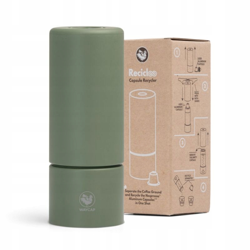Levně Recicloo Waycap Nástroj na recyklaci kávových kapslí Zelený