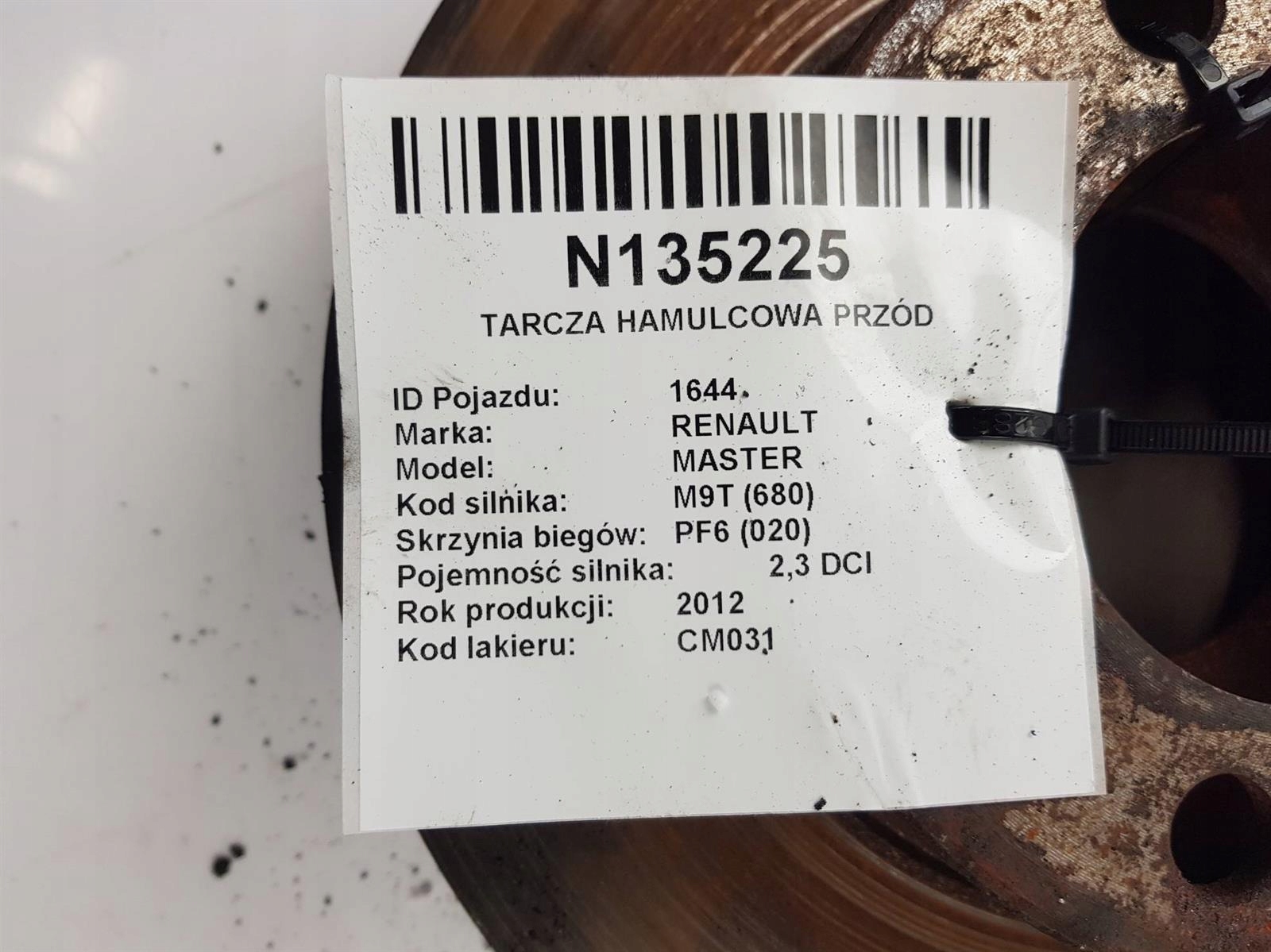 TARCZA HAMULCOWA PRZOD RENAULT MASTER III Parts manufacturer Renault original OE