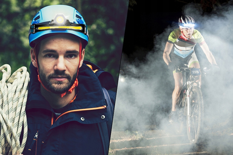 LAMPKA LED TURYSTYCZNA + LATARKA CZOŁOWA NA GŁOWĘ CZOŁÓWKA LAMPKA LED ZOOM Kolor dominujący czarny