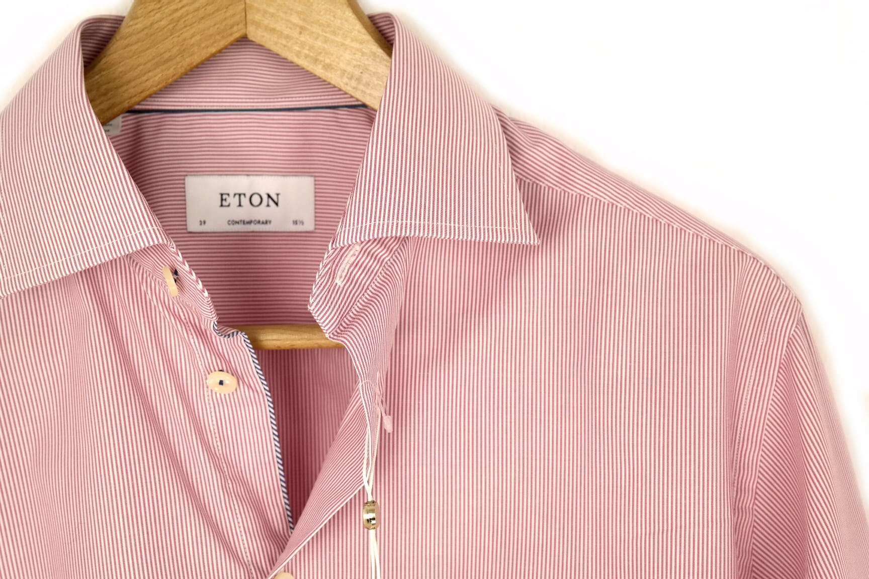 ETON Pánska košeľa ružové prúžky KET02 Veľkosť: M