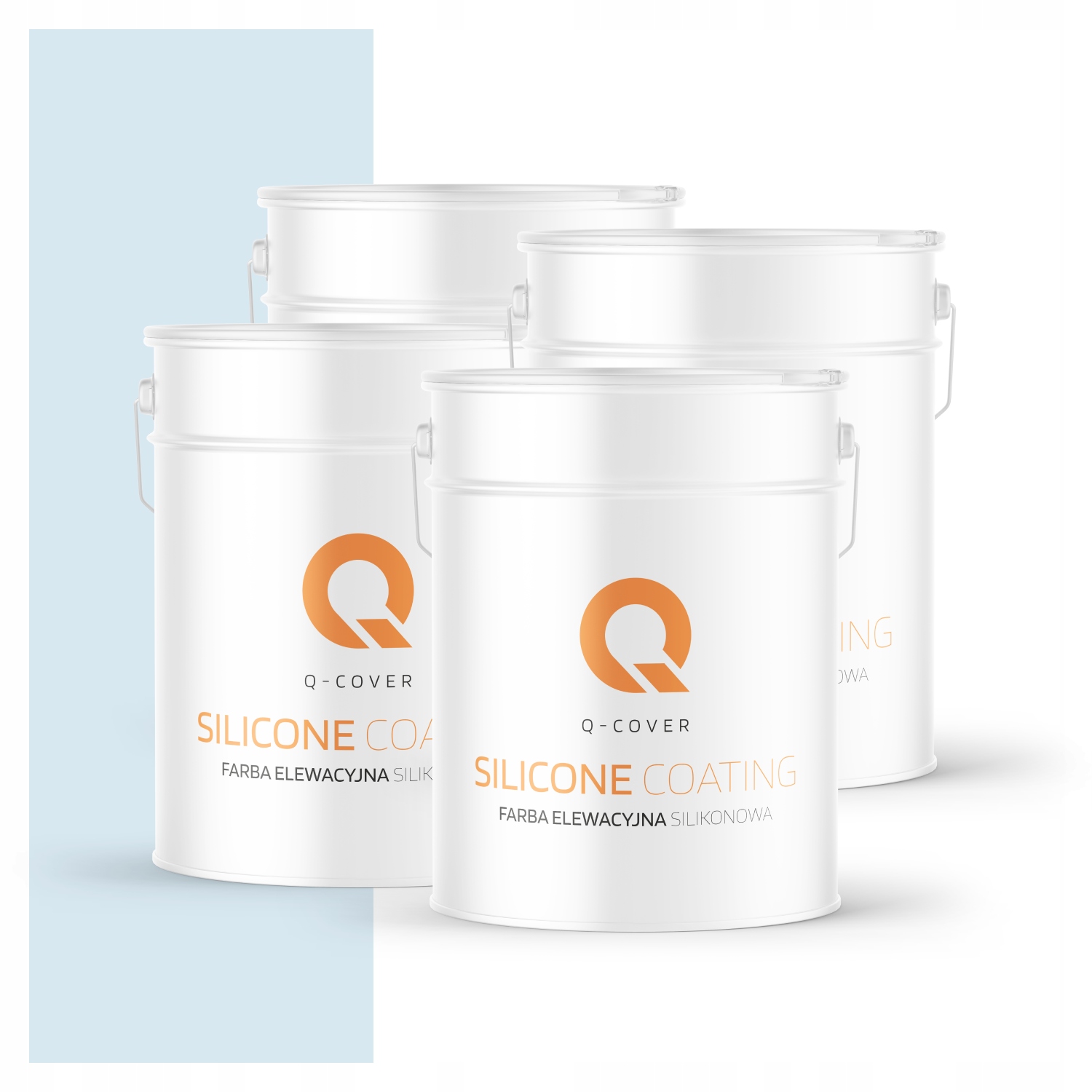 Fasádna farba Fasádová 10L Silikónová Uv farba Biela Zlomená do modrej