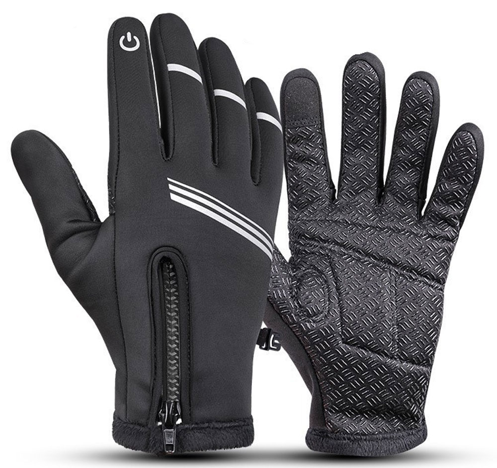 RĘKAWICZKI ROWEROWE ZIMOWE RĘKAWICZKI ROWEROWE MĘSKIE PEŁNE OCIEPLANE L