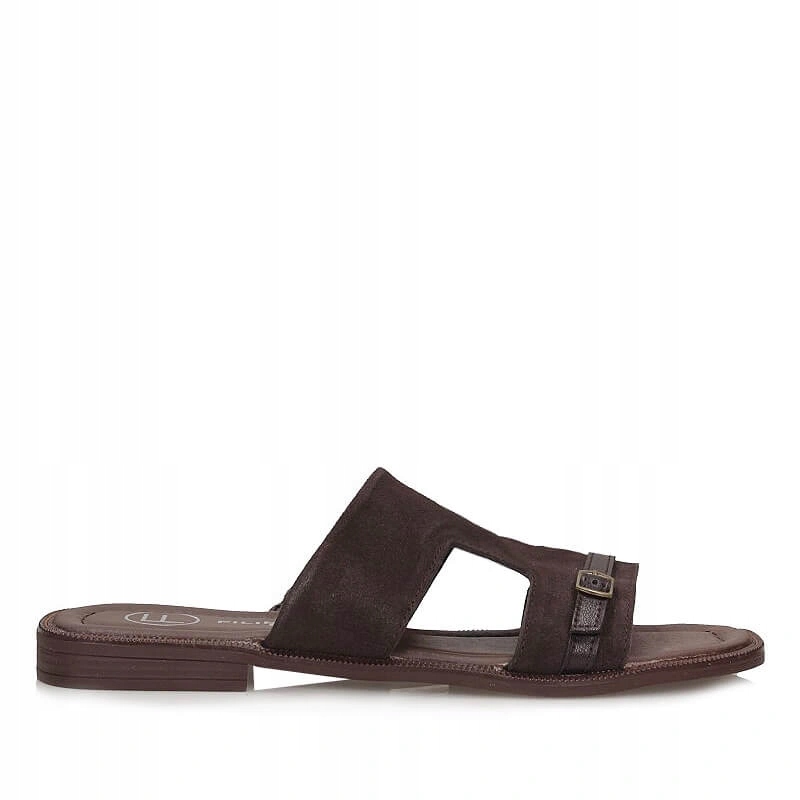 Nazouváky pantofle Filippo DK7747/26 D Br hnědé semišové s nazouvacími prvky