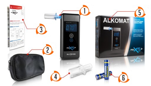 Precyzyjny Alkomat PRO X 5 PLUS PLATYNOWY SENSOR Type Electrochemical