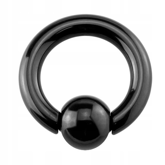 

Stalowe czarne kółko z kulką Duże 2,0/12/5