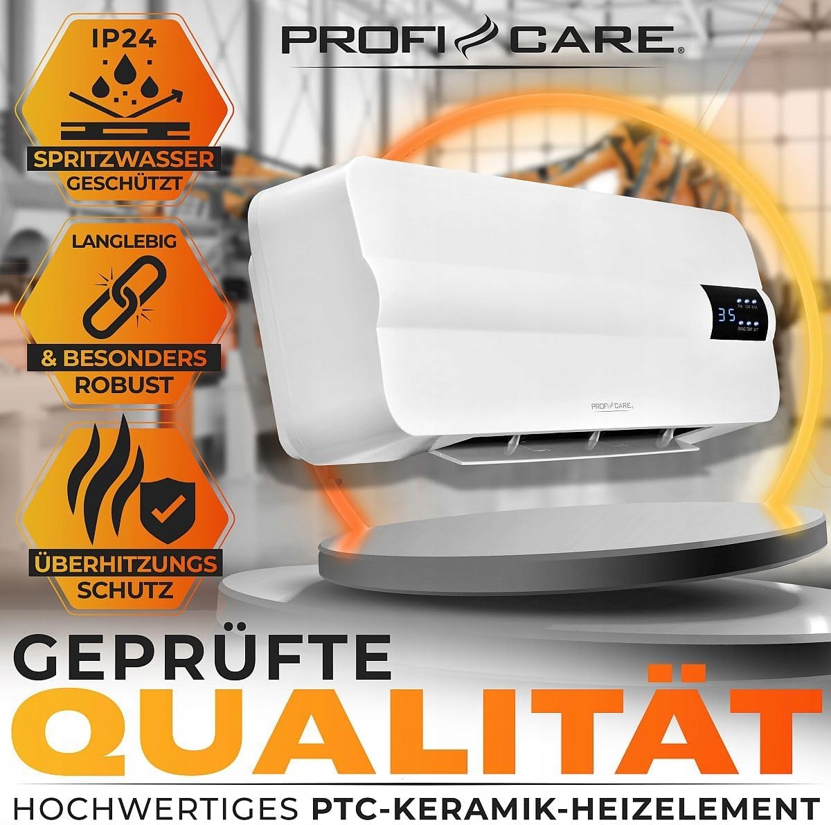 TERMOWENTYLATOR ŚCIENNY Z ROZPOZNAWANIEM OTWARTEGO OKNA GRZEJNIK DO 60 m² Marka inna