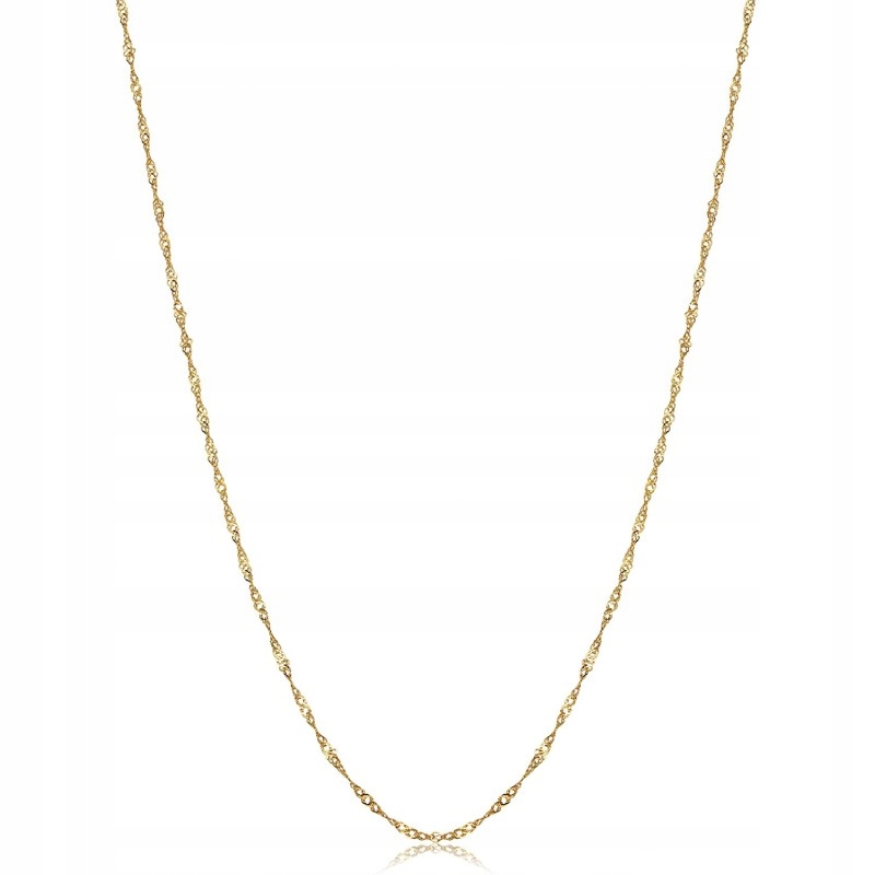 14k złoty łańcuszek singapur, złoto 585, 55cm