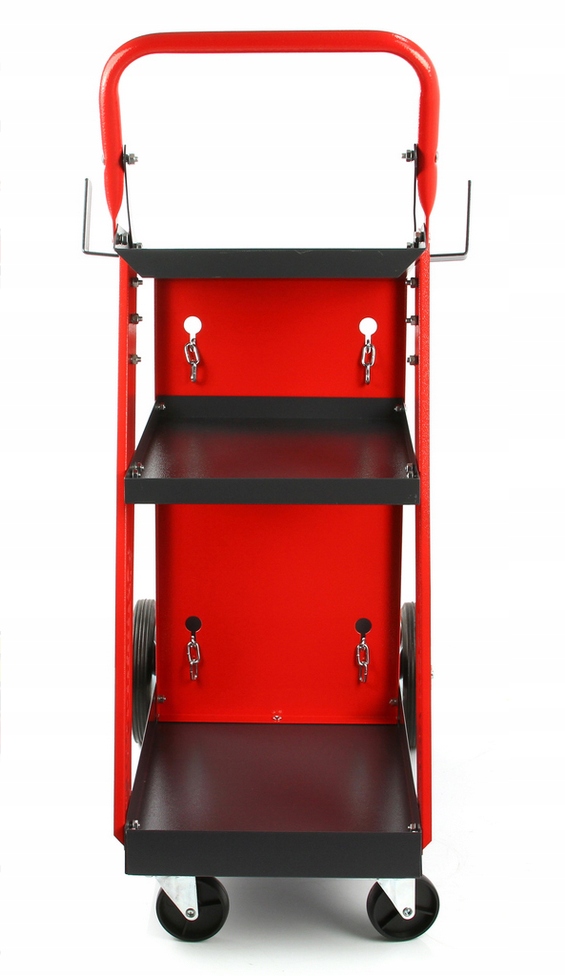 WÓZEK SPAWALNICZY DO SPAWAREK Z PÓŁKĄ MIEJSCEM NA BUTLĘ 3 PÓŁKI Wysokość produktu 88 cm