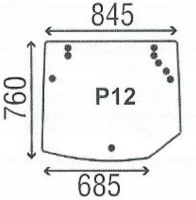 sklo Claas Nectis zadní 6000106472