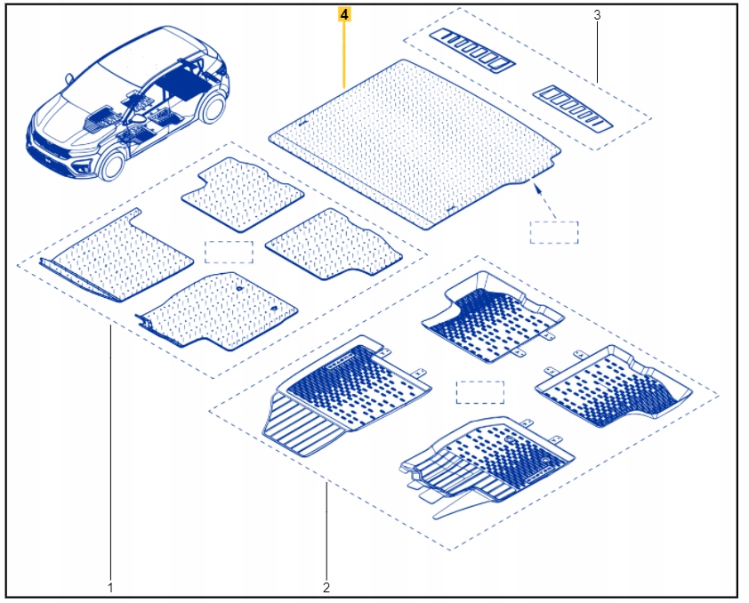 Mata wklad bagaznika gumowy Dacia Sandero III
