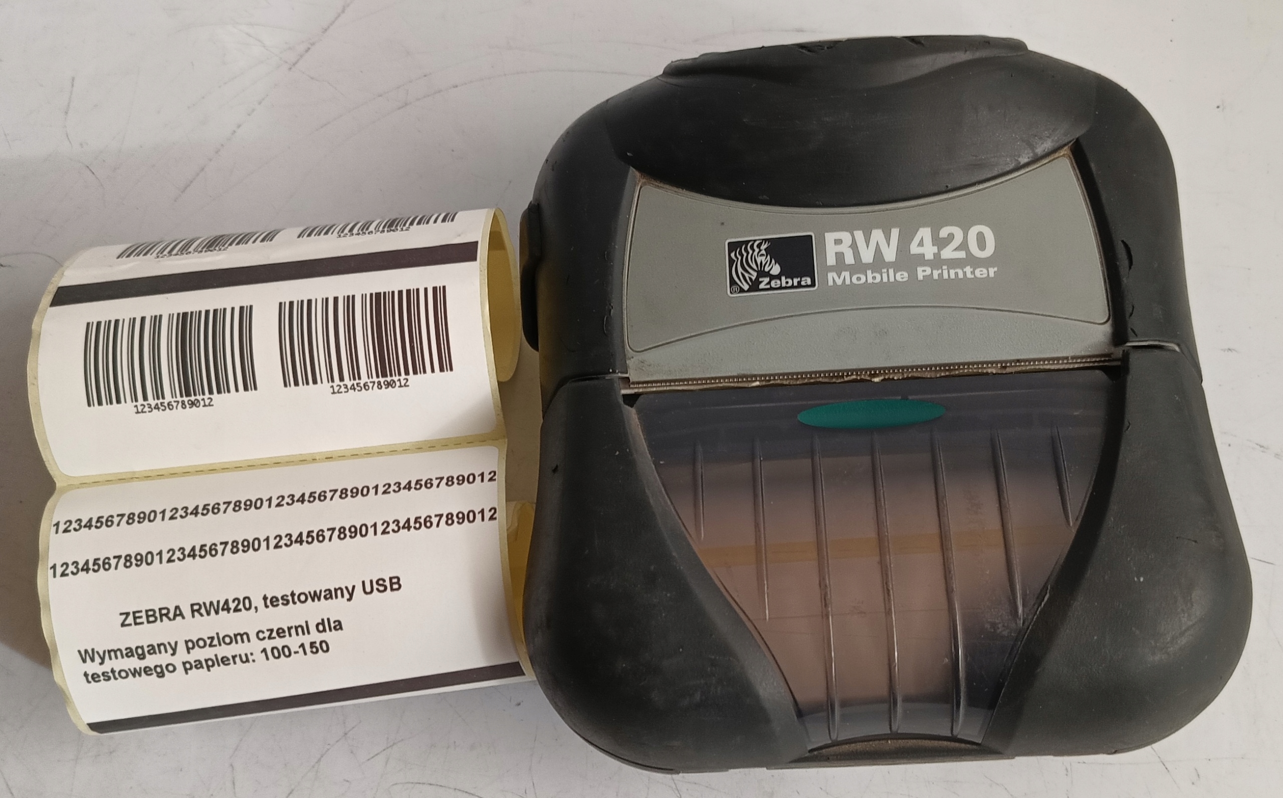 Przenośna drukarka termiczna Zebra RW420 bez zasilacza
