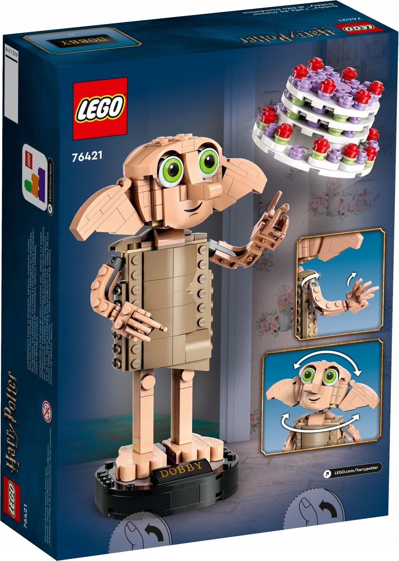 LEGO HARRY POTTER Skrzat domowy Zgredek 76421 + Torba Prezentowa LEGO Numer produktu 76421