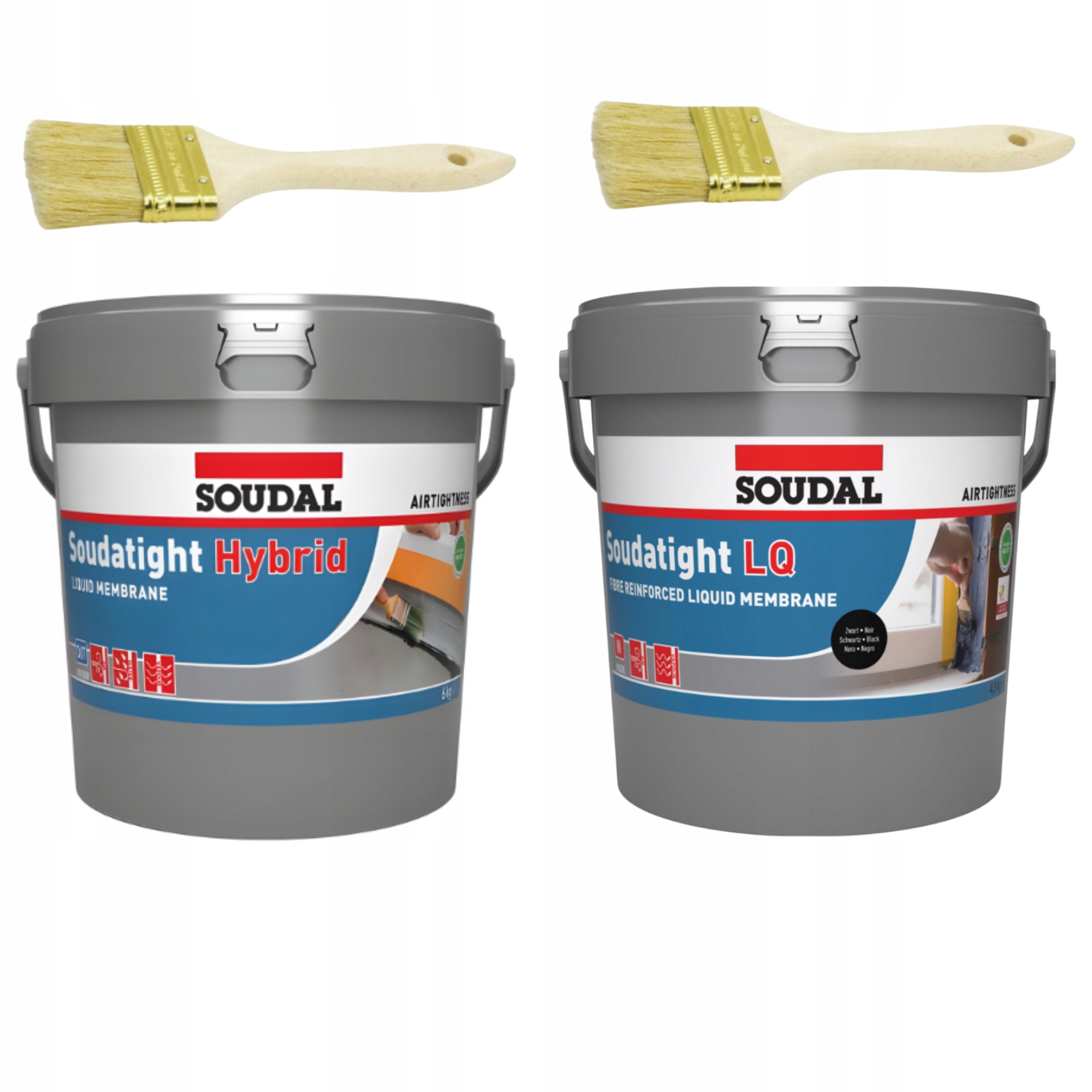 Soudal Sws Hybrid 6 kg Vnější Lq 4,5 kg Vnitřní Černá 2 x Štětec