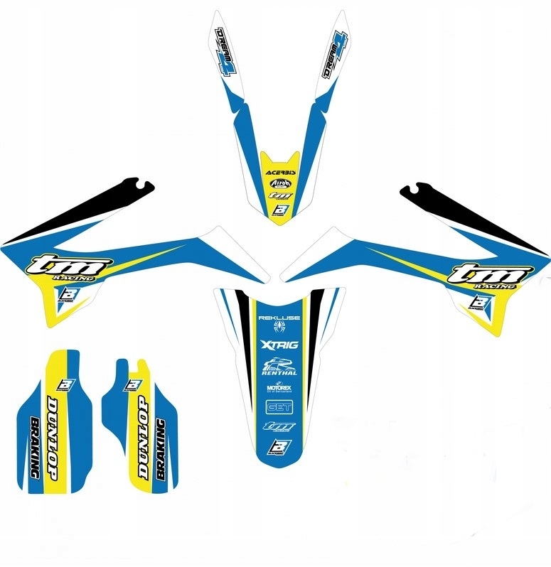 Blackbird Sada Nálepiek (olepiek) Tm 2T/4T '15-'21 Dream 4 Farba Modrá