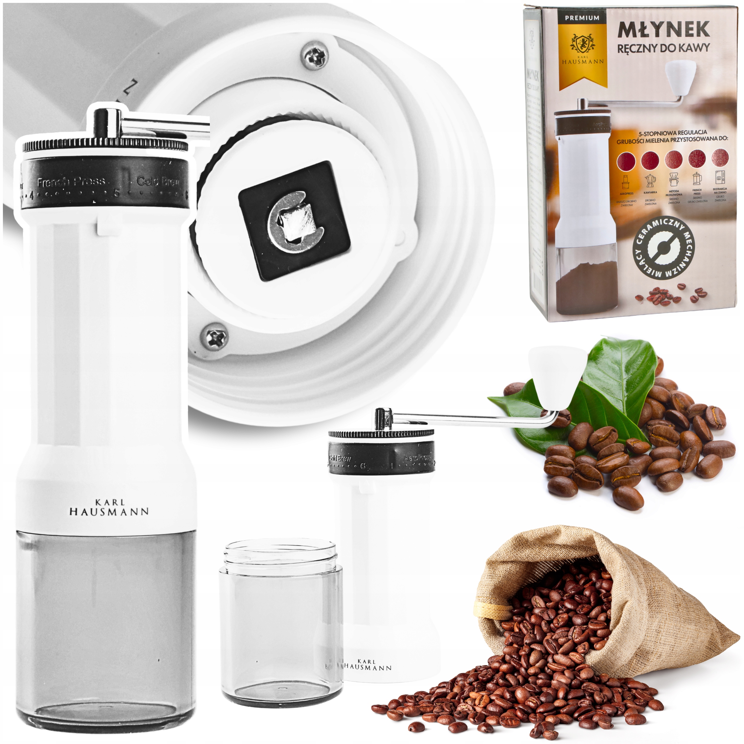 Кофемолка ручная мельница для соли и перца 23 см мощная