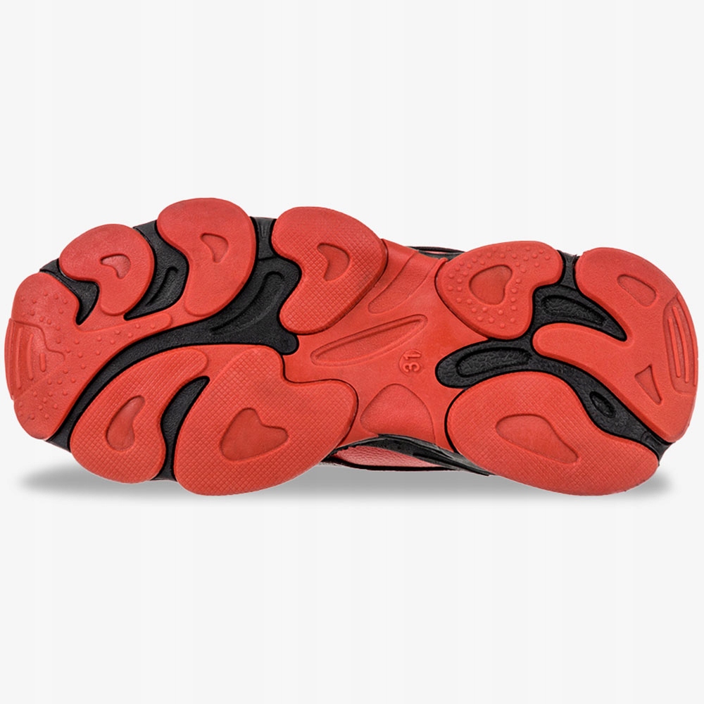 BUTY SPORTOWE DZIECIĘCE NA RZEP OCIEPLANE TRZEWIKI Kolor czerwony