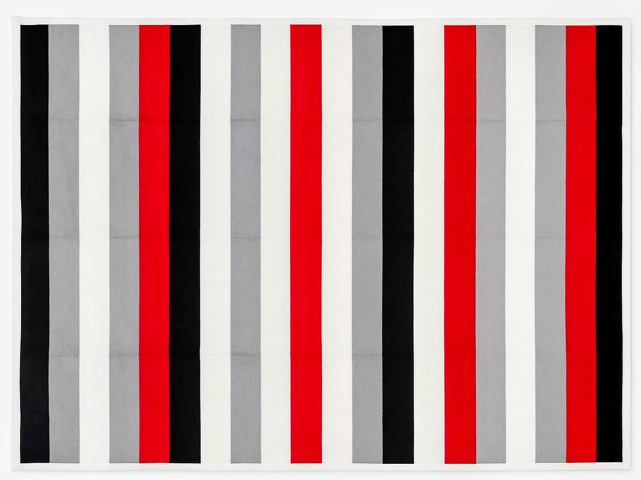 Bavlněná deka Moca Design 150x200 cm Proužky červená (červené pruhy)