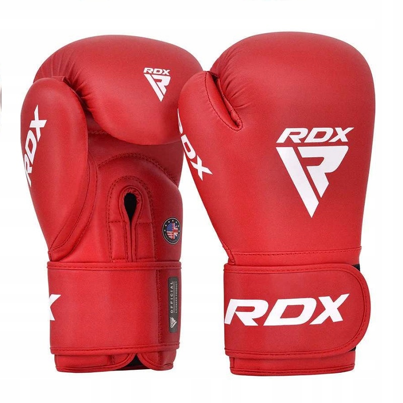 Rękawice Bokserskie Rdx Model AS1 Do Zawodów Amatorskich Czerwone 12 Oz