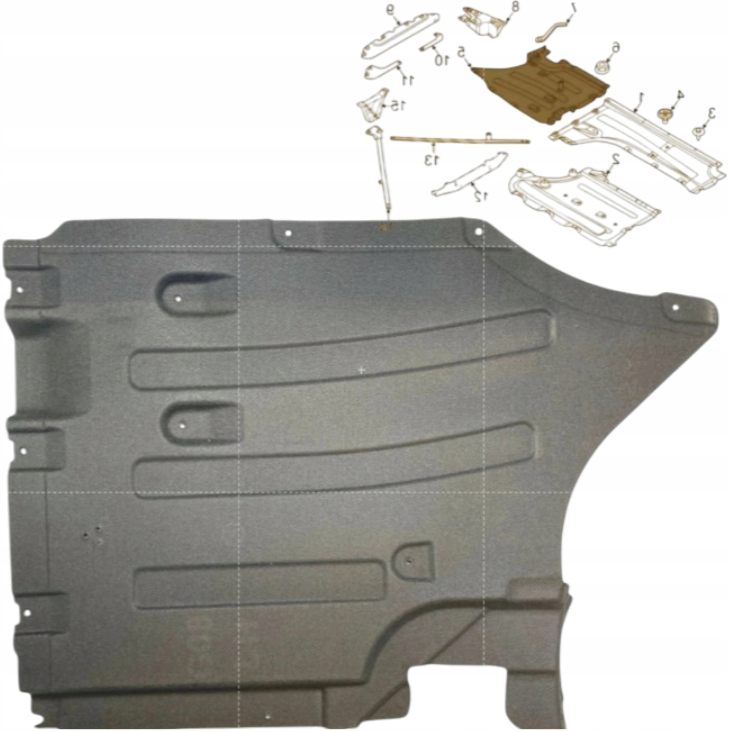 Ochrana Podvozku Pravá zadní látková podlaha Bmw X3 G01 X4 G02