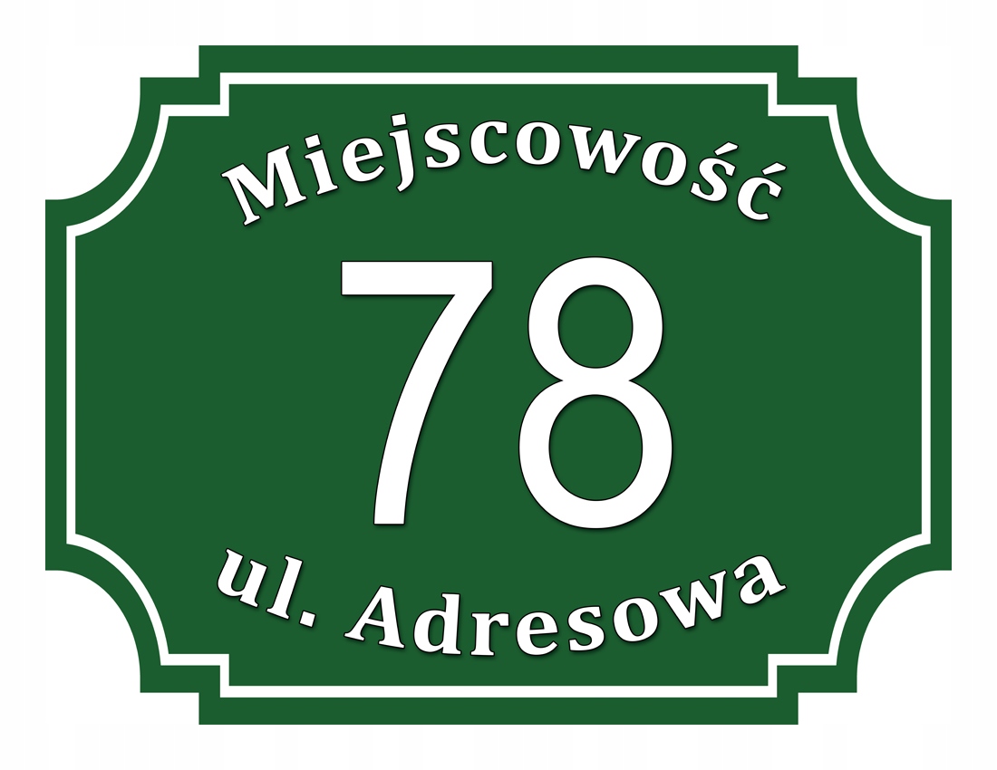 

Tabliczka Adresowa Adres Numer Na Dom znak ulica