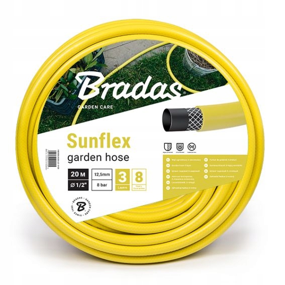 

Wąż Ogrodowy Sunflex 1/2 ''30 Mb Bradas 3 Warstwy