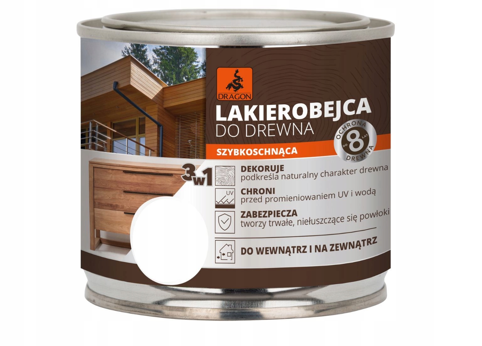 DRAGON Lakierobejca szybkoschnąca szara 0,2l