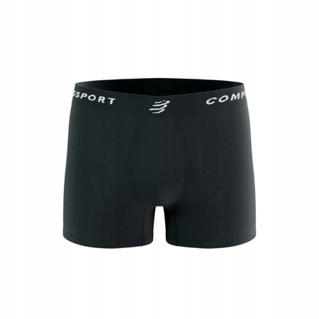 Compressport Bokserki biegowe Seamless Boxer czarne [Rozmiar XL]