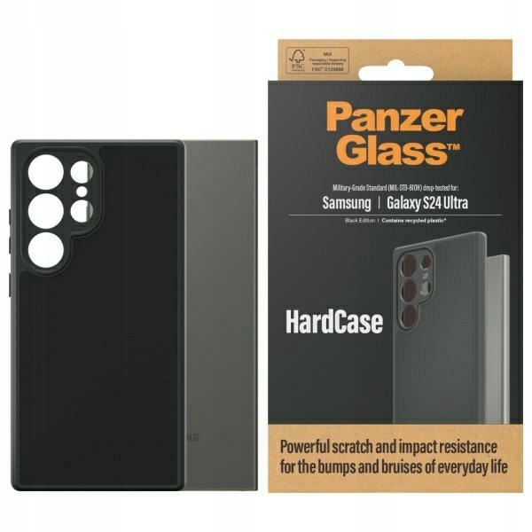 Pouzdro PanzerGlass HardCase pro Samsung S24 Ultra S928, vojenská kvalita, černé