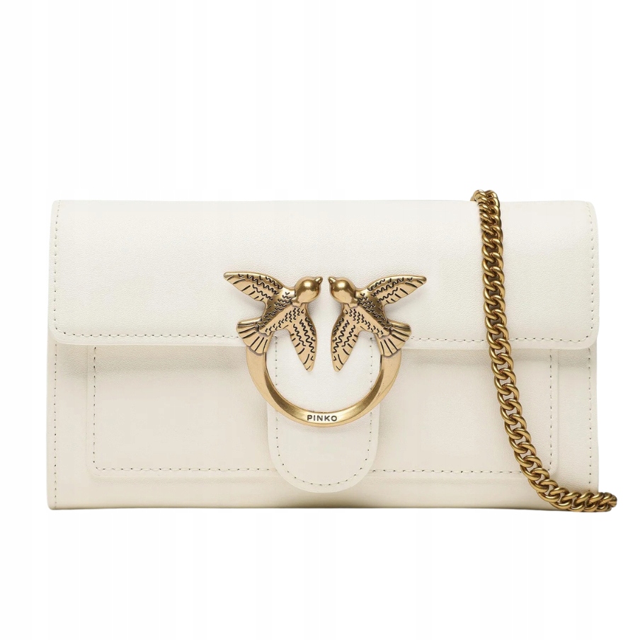 Pinko Bílá psaníčko Love One Wallet C Vitello
