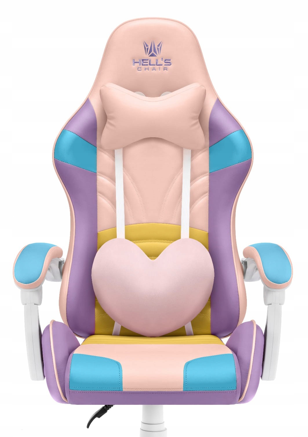 FOTEL GAMINGOWY Biurowy Obrotowy HELL'S CHAIR HC Rainbow Colorful 2.0