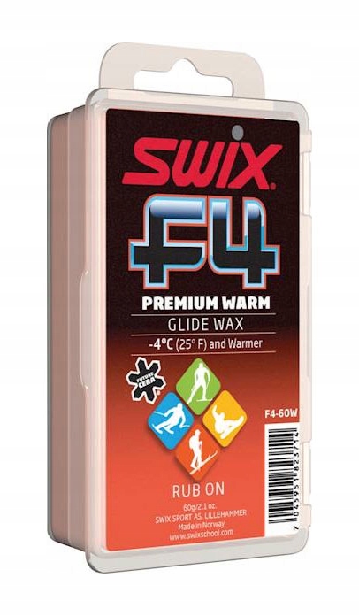 Smar Swix F4 Premium Warm Glide Wax Rub On 60 g - 7045951973532