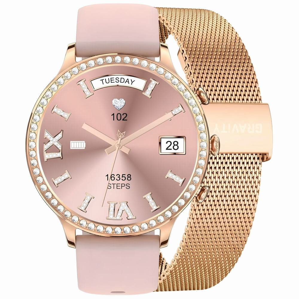 Chytré Hodinky Dámský Gravity GT5-5 Doplňkový Pásek (sg043e) Gravírování