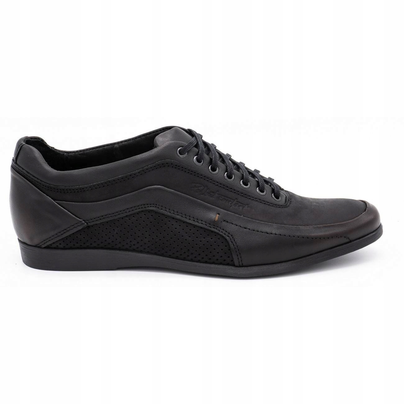 

Czarne Skóra naturalna Buty Półbuty Polbut r.42