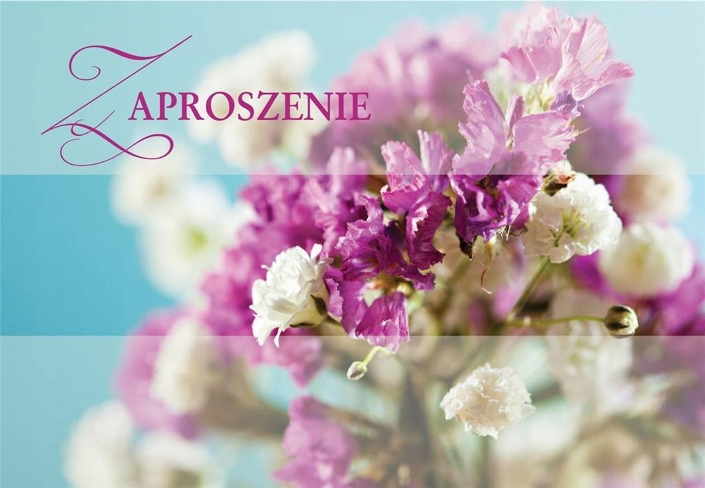 ZAPROSZENIE ZZ-042 KWIATOWE (5 SZT.)
