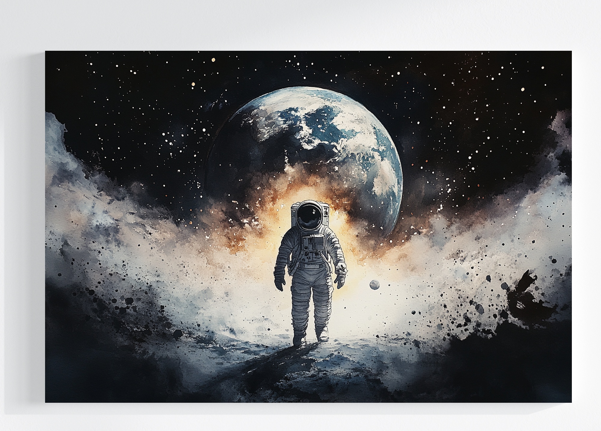 Obraz Na Plátně Astronauta Vesmír Země Hvězdy Vesmír 120x80